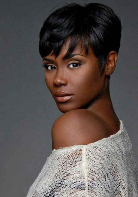 Short Black Hairstyle with Bangs