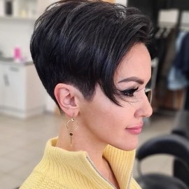 short black pixie cut