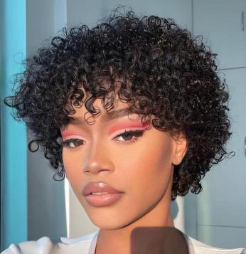 short curly Round Layers hairstyle short curly Round Layers hairstyle