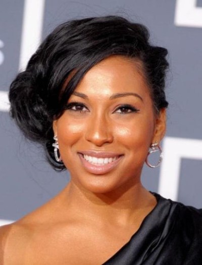 Side Swept Black Curly Updo Side Swept Black Curly Updo 2013