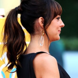 Side View of Loose Ponytail - Lindsay Sloane Loose Ponytail