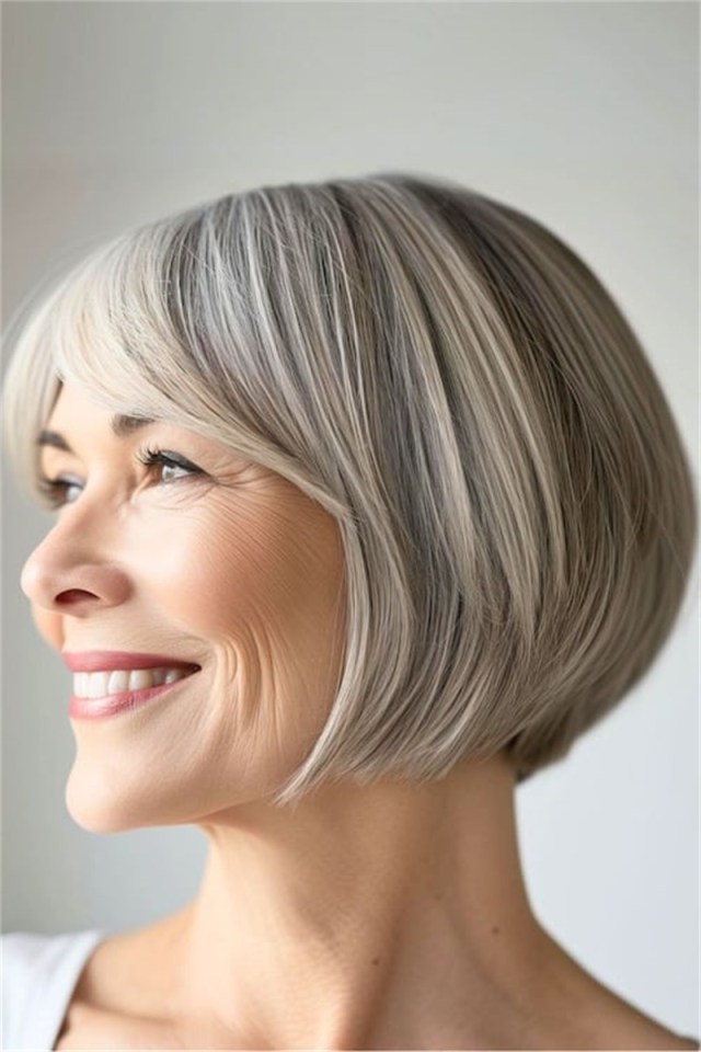 sleek chin length bob 29