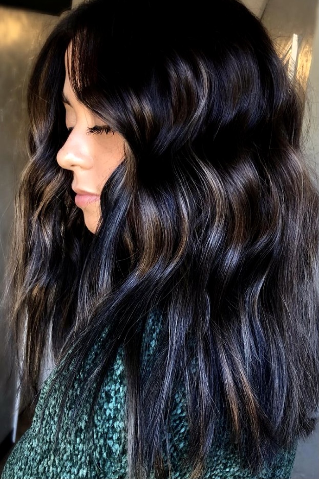 hair color ideas: Soft Cool Black