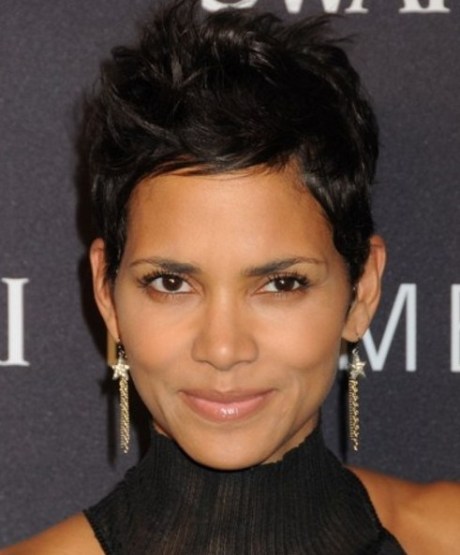 Spiked Short Black Haircut for Women