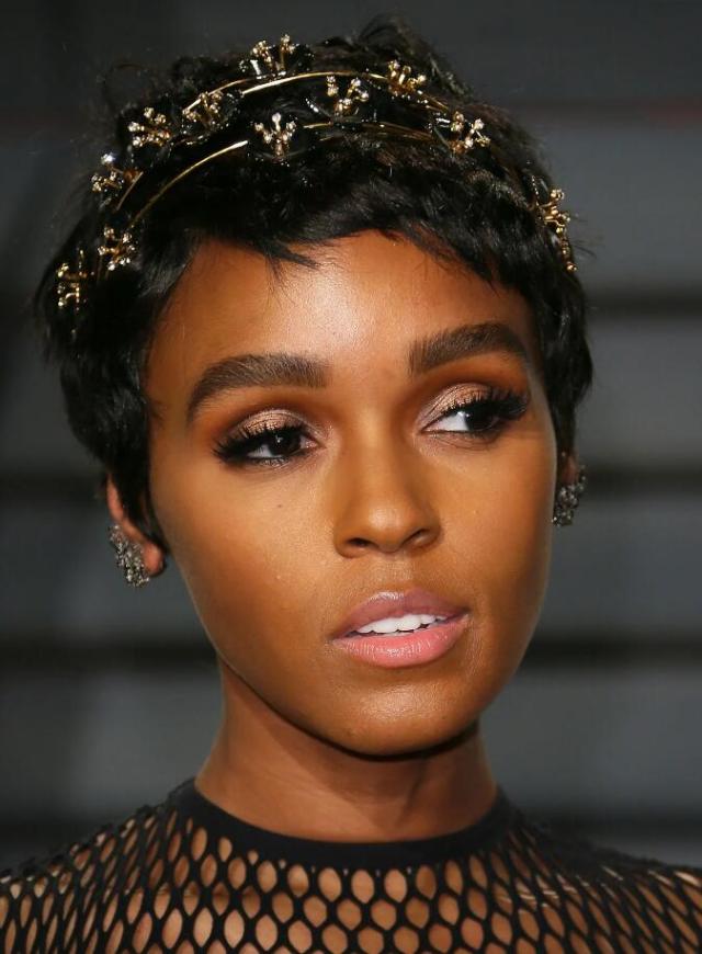 textured pixie cut with headband