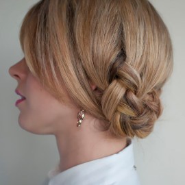 Twisted Braided Updo - Unique Braided Hairstyles with Bangs