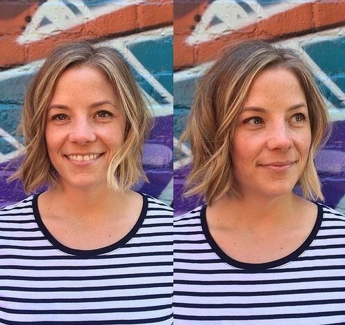 Wispy Bob with Center Part